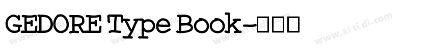 GEDORE Type Book字体转换
